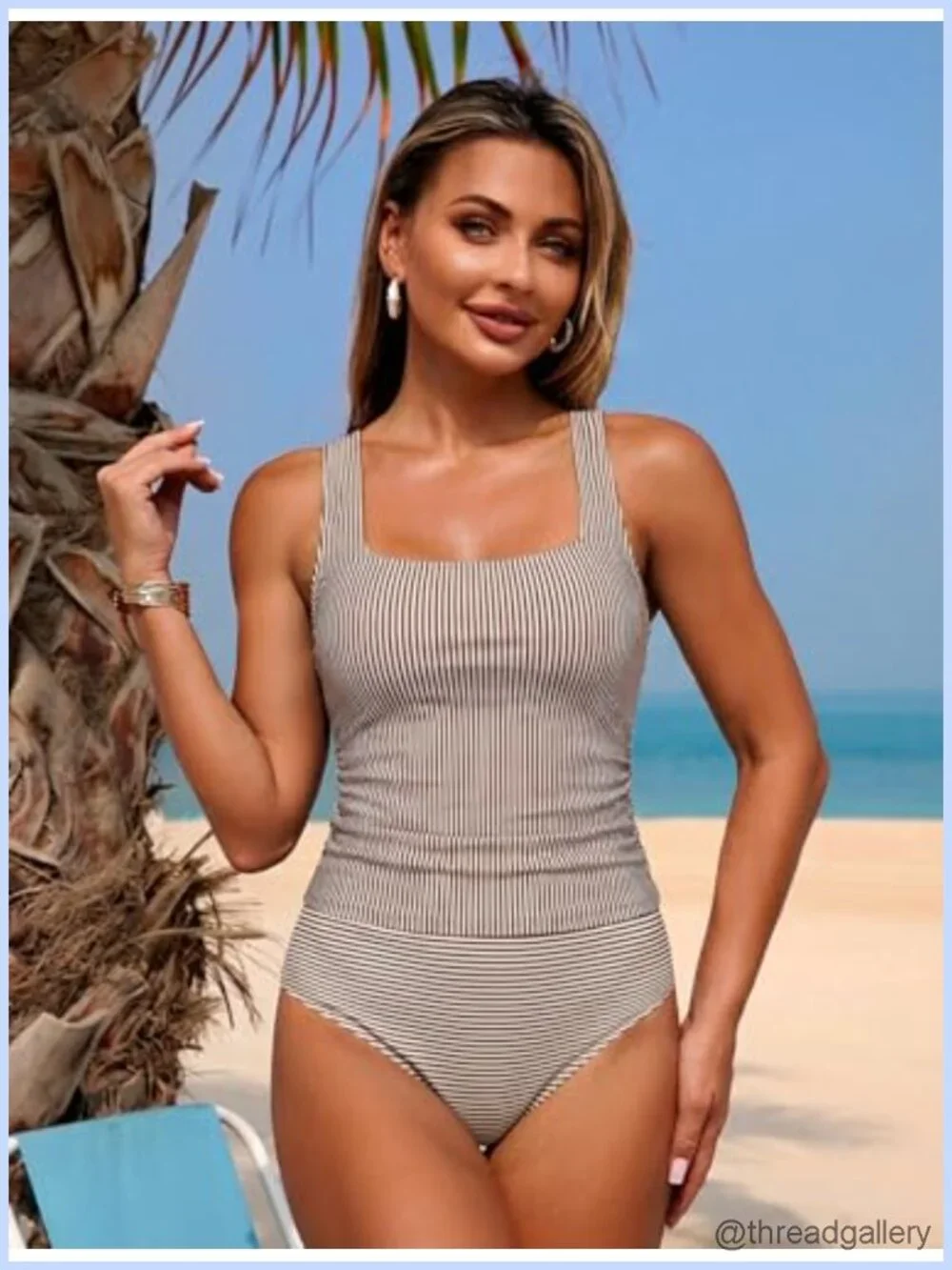 Women's Tankini Swim Set Ruched Tummy Control High Waist Swimwear